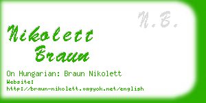 nikolett braun business card